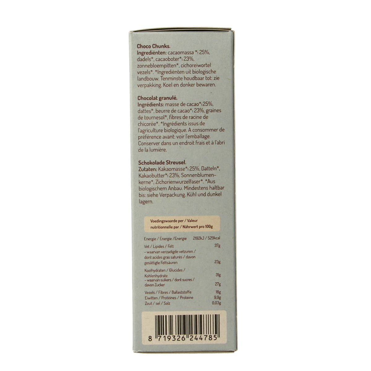 No Sugar Daddies Choco chunks melk bio 180.00 Gram