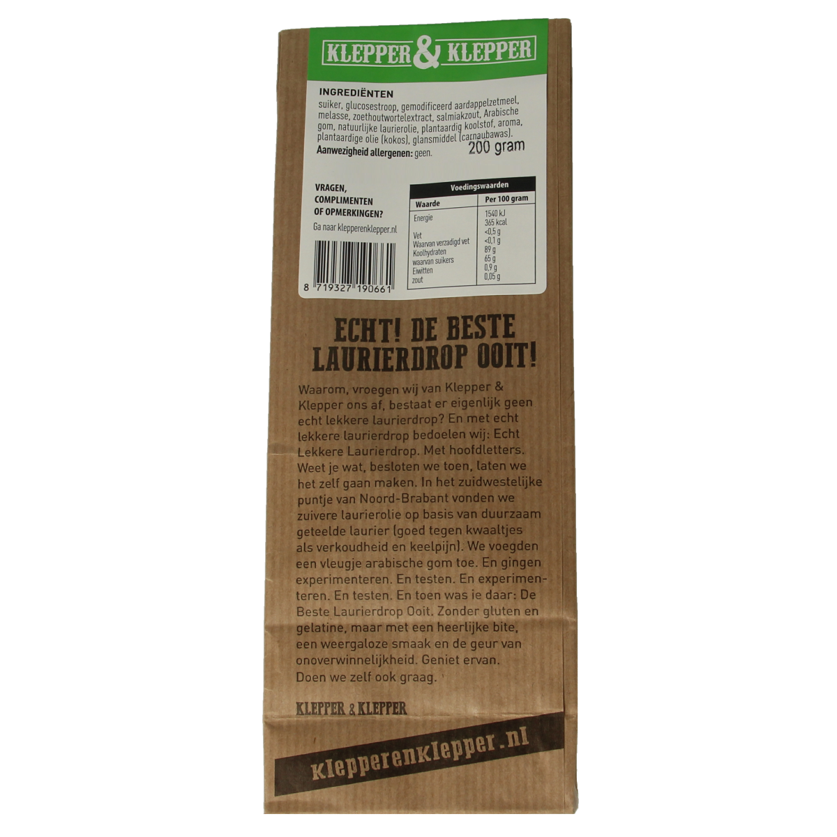 Klepper&Klepper De beste drop ooit laurier 200.00 Gram