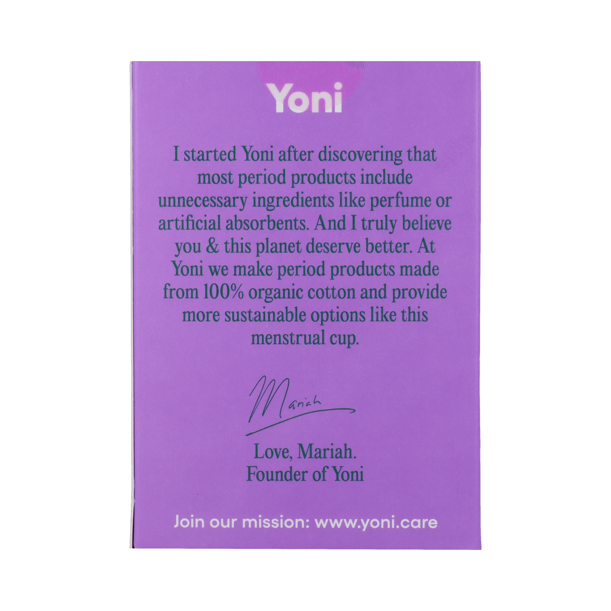 Yoni Menstruatiecup maat 2 1.00 Stuks