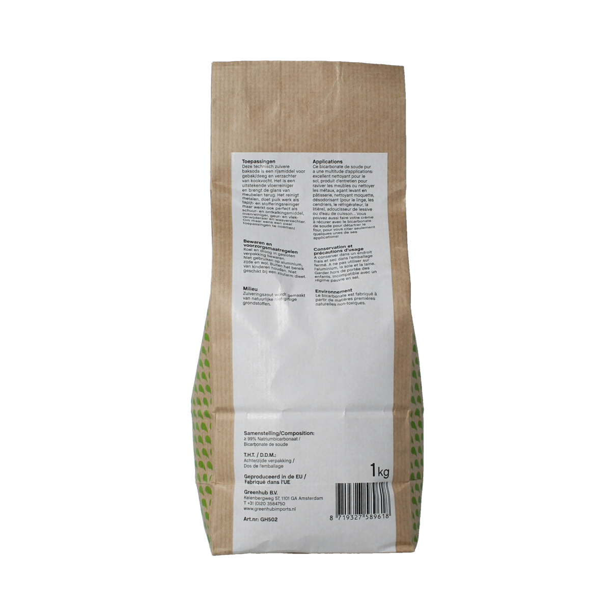 Greenhub  Baksoda/zuiveringszout 1.00 Kilogram