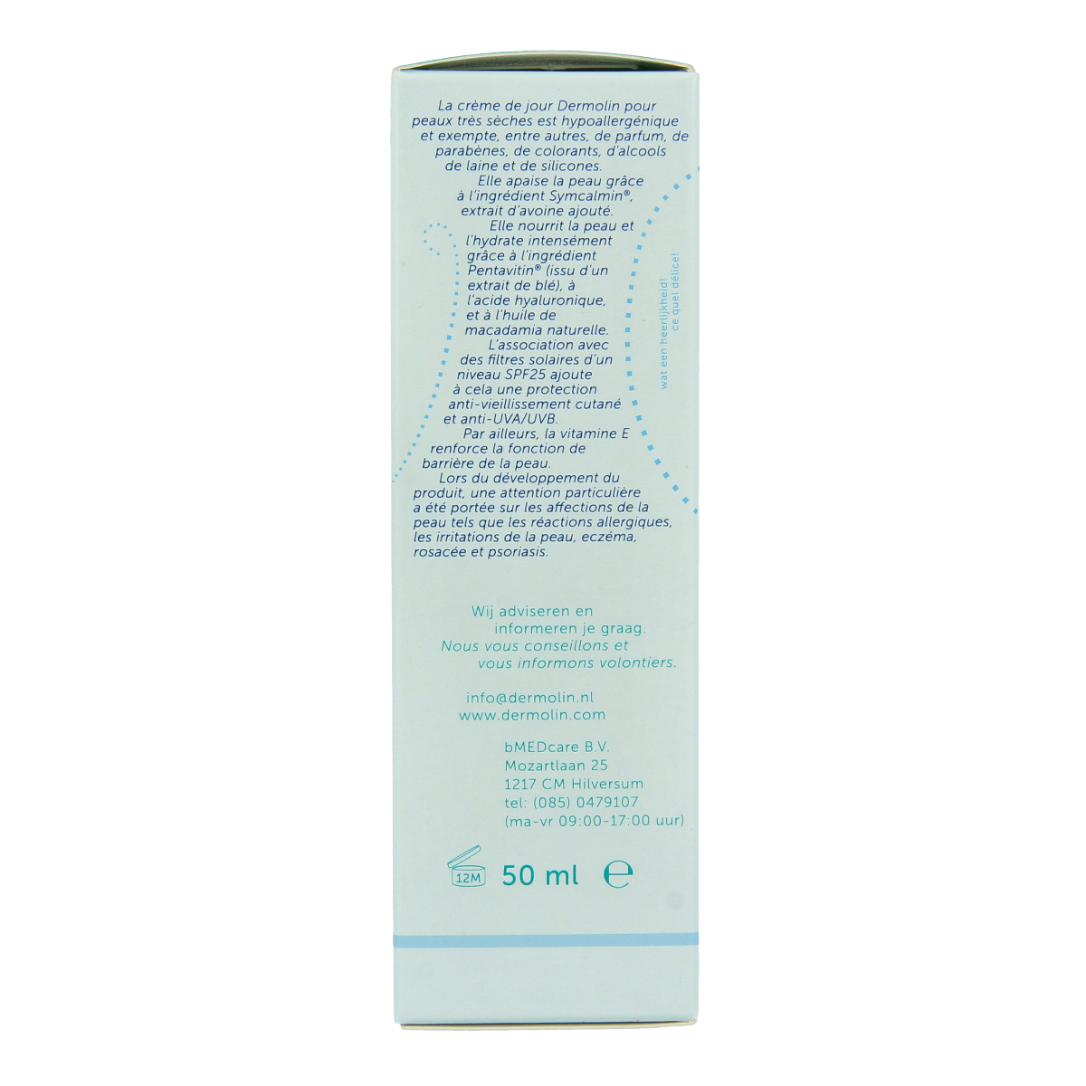 Dermolin Dagcreme zeer droge huid 50.00 Milliliter
