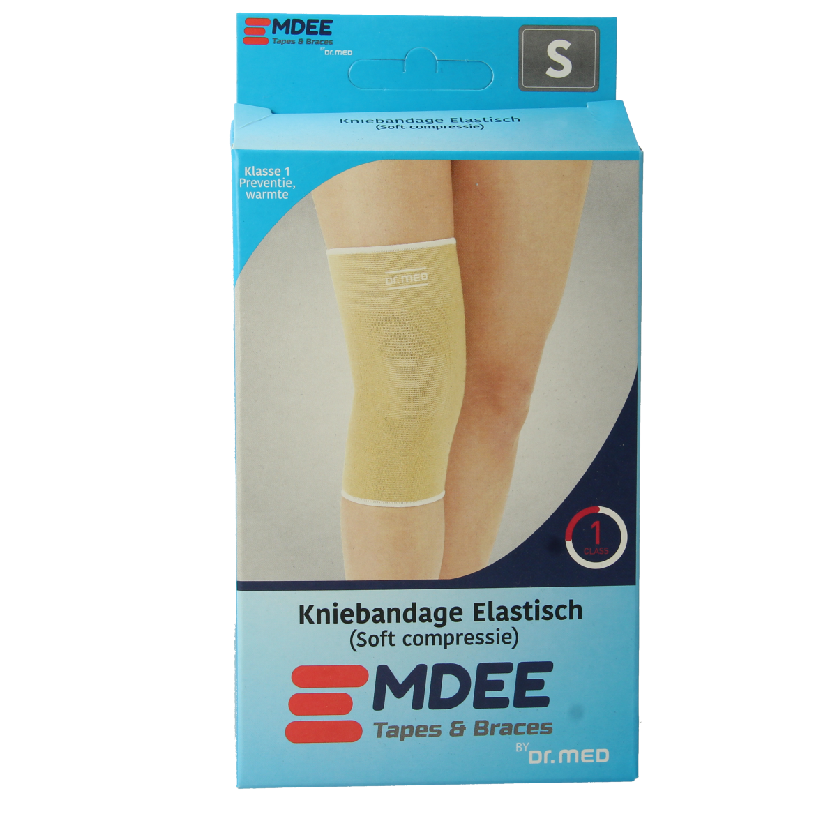Emdee Elastic support knie maat S huidskleur 1.00 Stuks