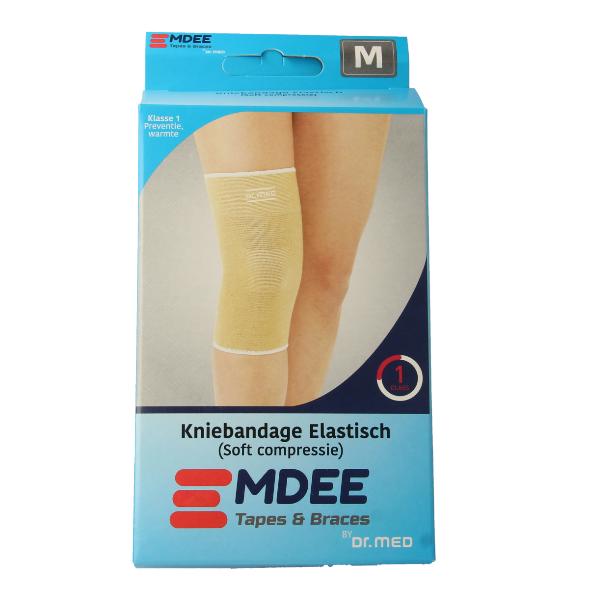 Emdee Elastic support knie maat M huidskleur 1.00 Stuks
