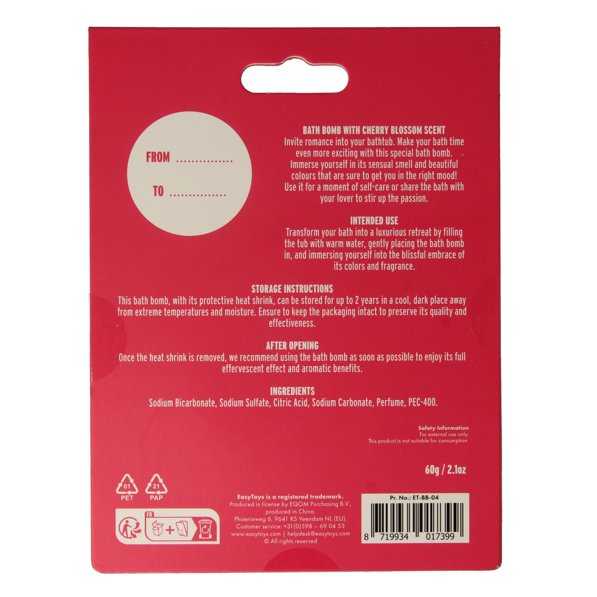 EasyToys Badbruisbal I love you 1.00 Stuks
