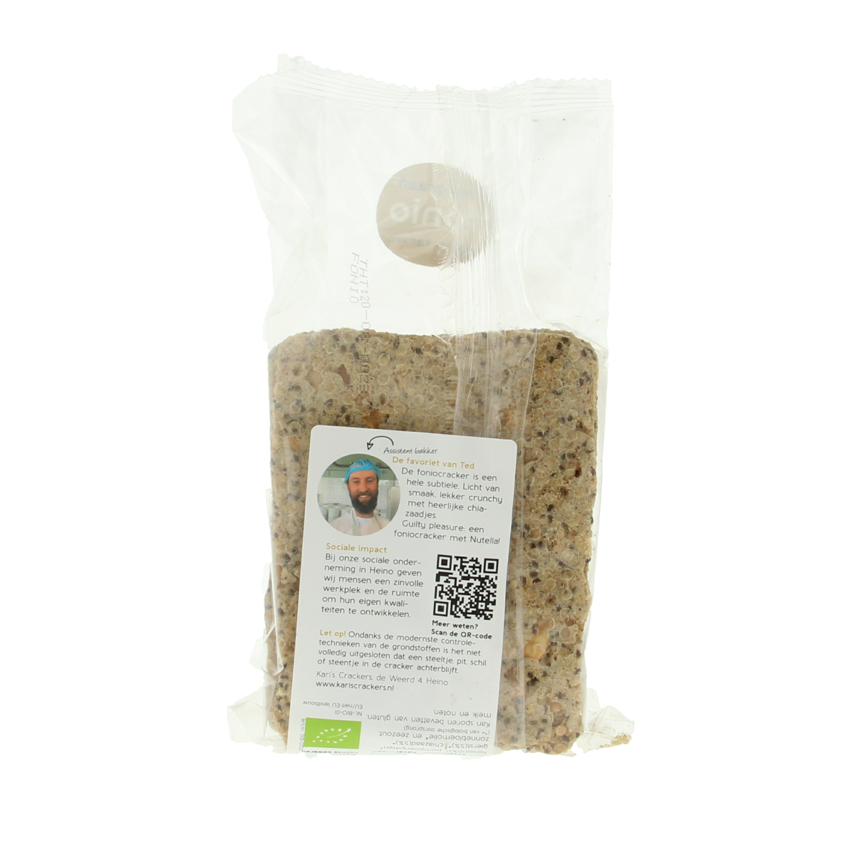 Kari's Crackers  Knekkebrod fonio gierst/chia bio 195.00 Gram