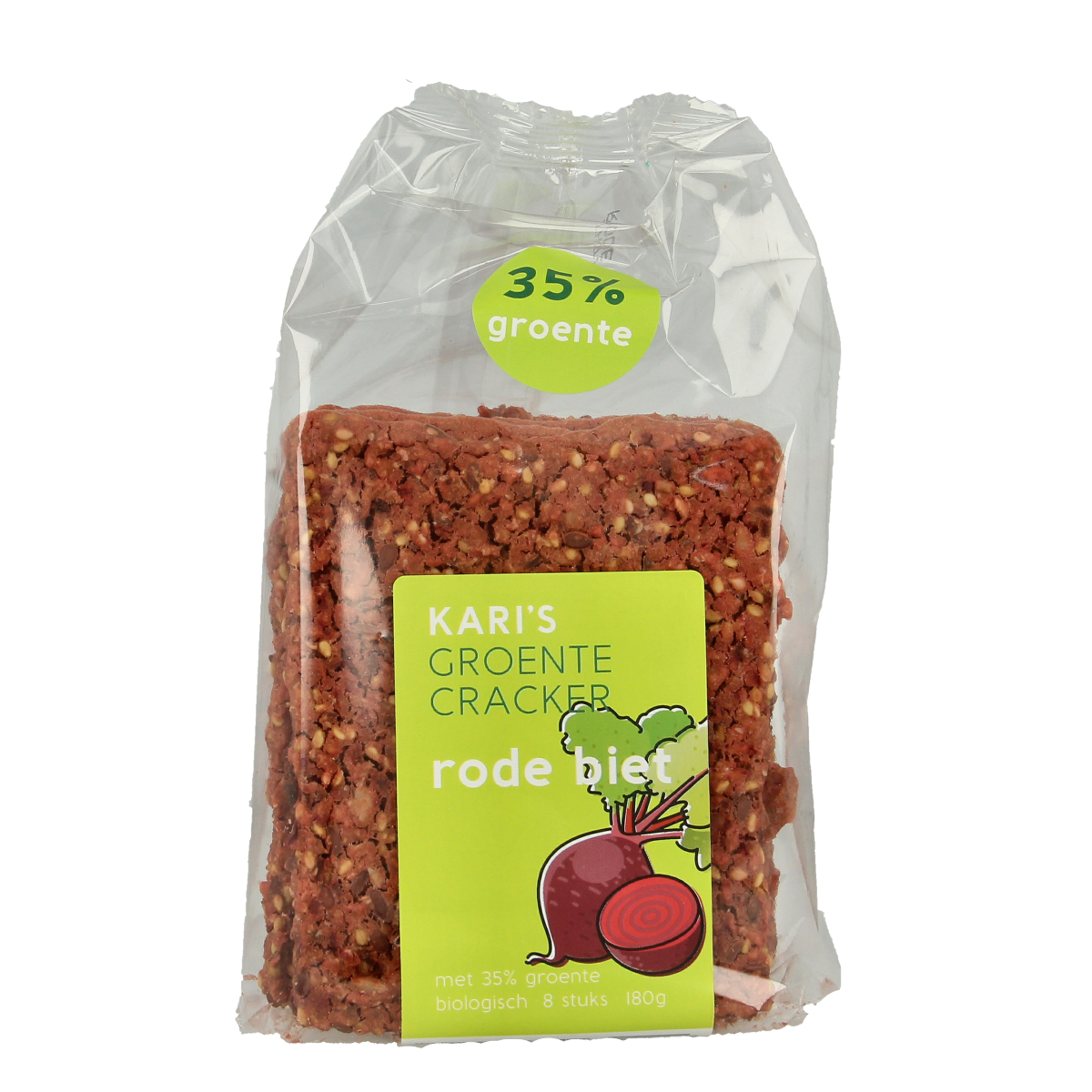 Kari's Crackers  Groentecracker rode biet bio 180.00 Gram