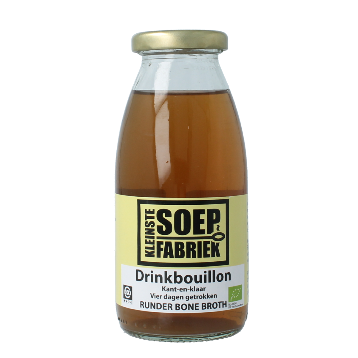 Kleinstesoepfabriek Drinkbouillon rund bio 245.00 Milliliter