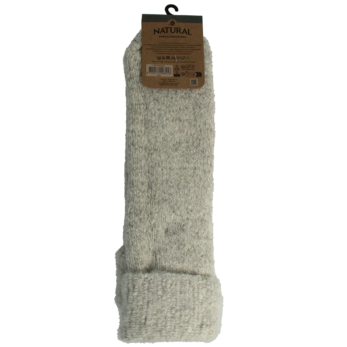 Apollo Slofsok anti slip unisex grijs/beige maat 43-46 1.00 Paar