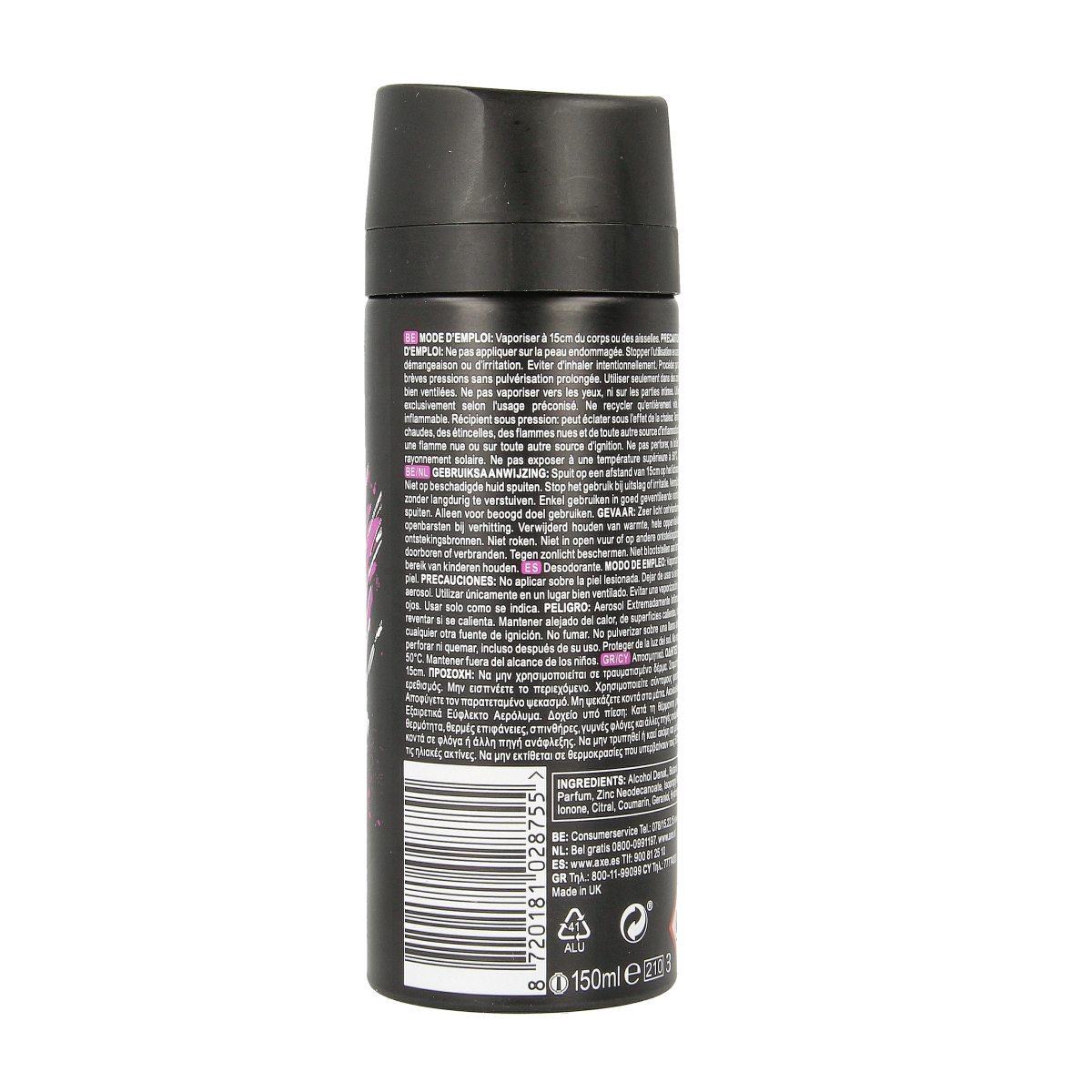 AXE Deodorant bodyspray excite 150.00 Milliliter