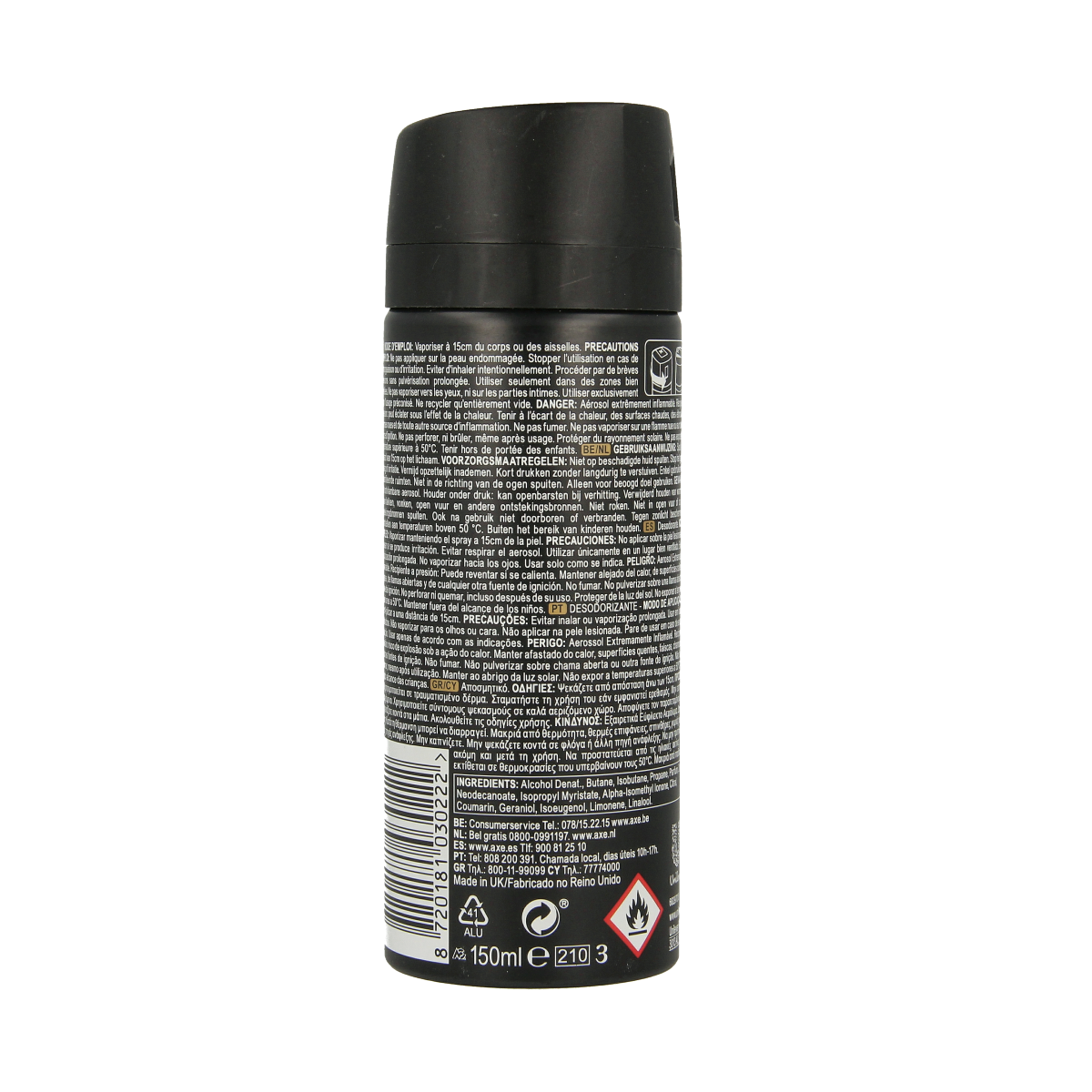 AXE Deodorant bodyspray gold temptation 150.00 Milliliter
