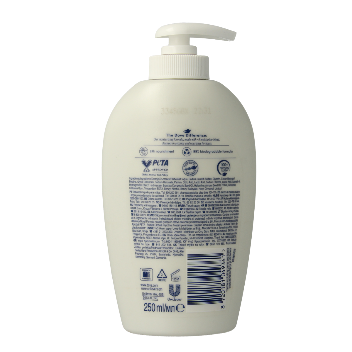 Dove Handzeep liquid care & protect 250.00 Milliliter
