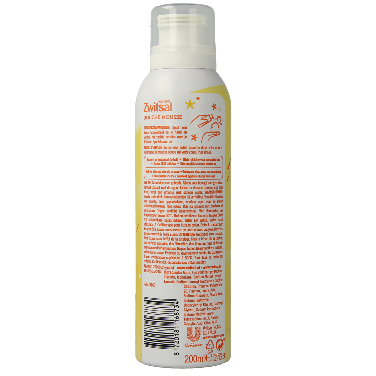 Zwitsal Douche mousse original 200.00 Milliliter