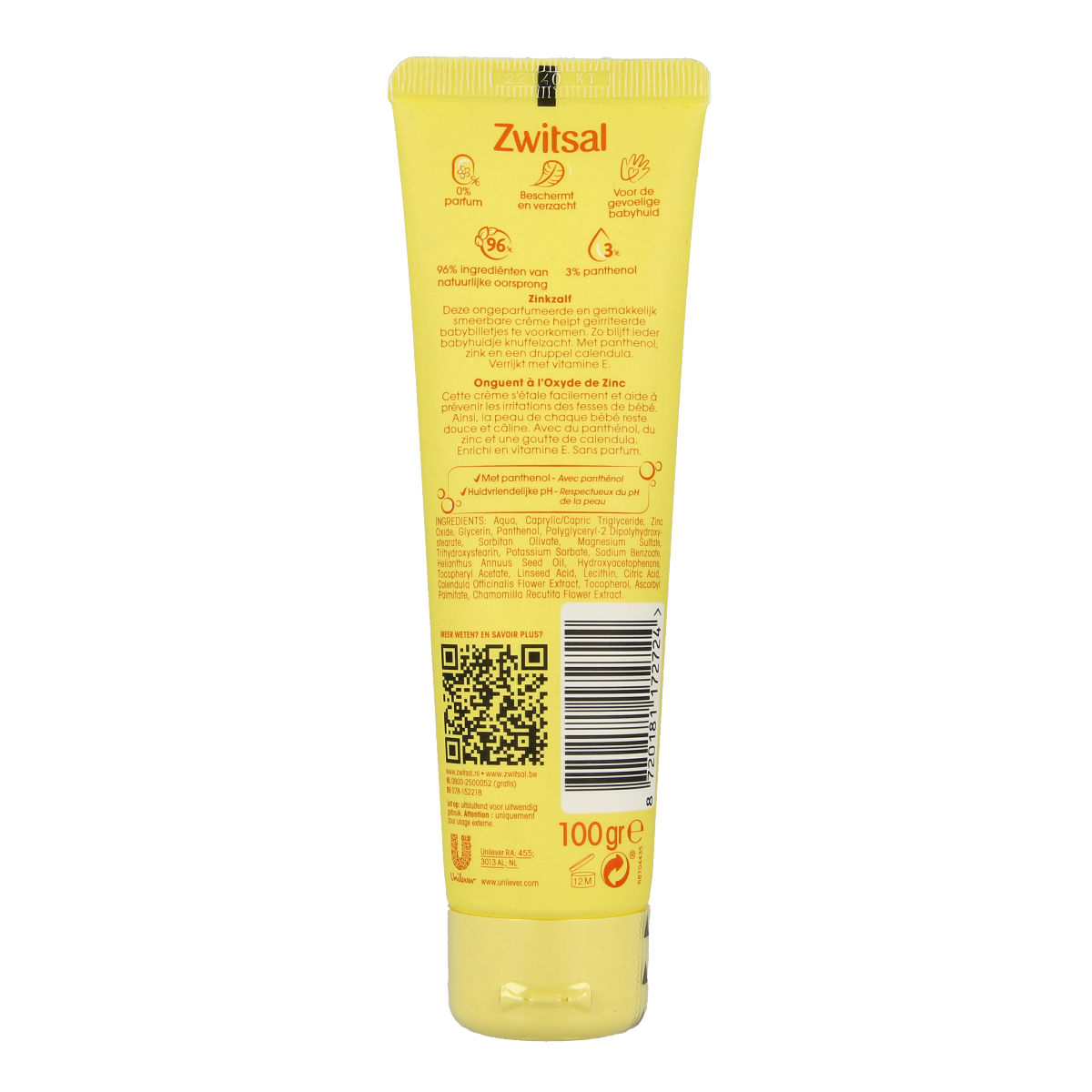 Zwitsal Zinkzalf tube 100.00 Gram