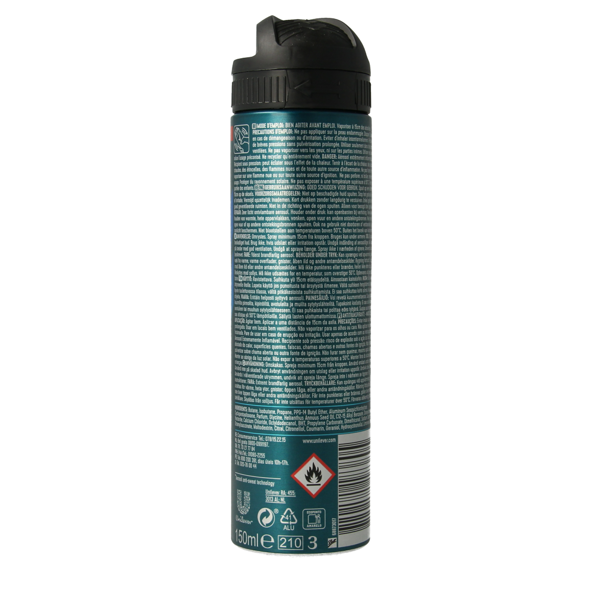 Rexona Deodorant spray men dry cobalt 150.00 Milliliter