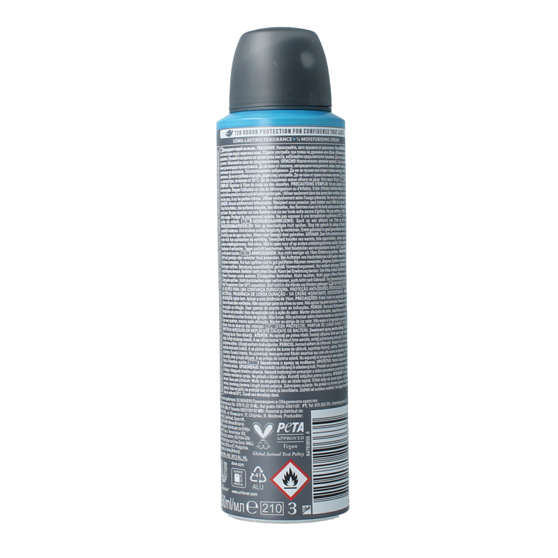 Dove Deodorant spray men+ care clean comfort 0% 150 Milliliter