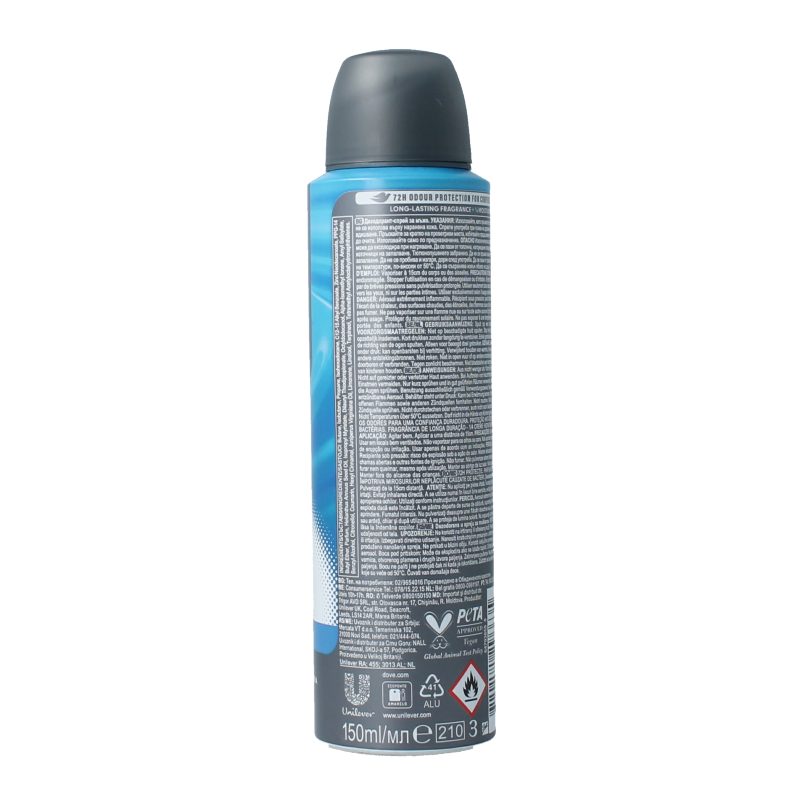 Dove Deodorant spray men+ care clean comfort 0% 150 Milliliter