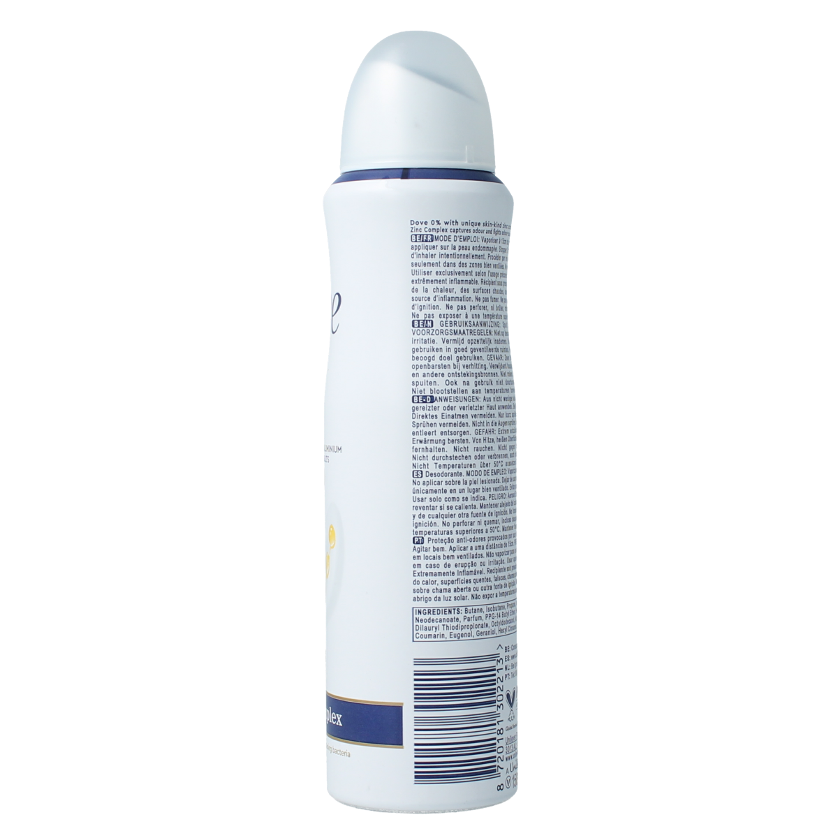 Dove Deodorant spray original 0% 150.00 Milliliter