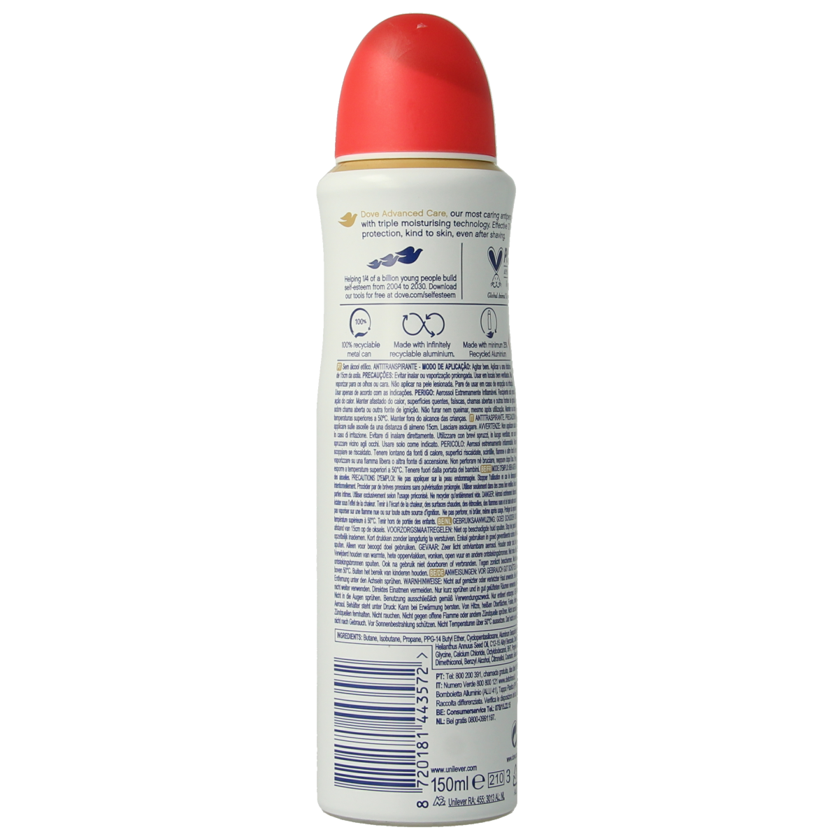 Dove Deodorant spray go fresh peach 150.00 Milliliter