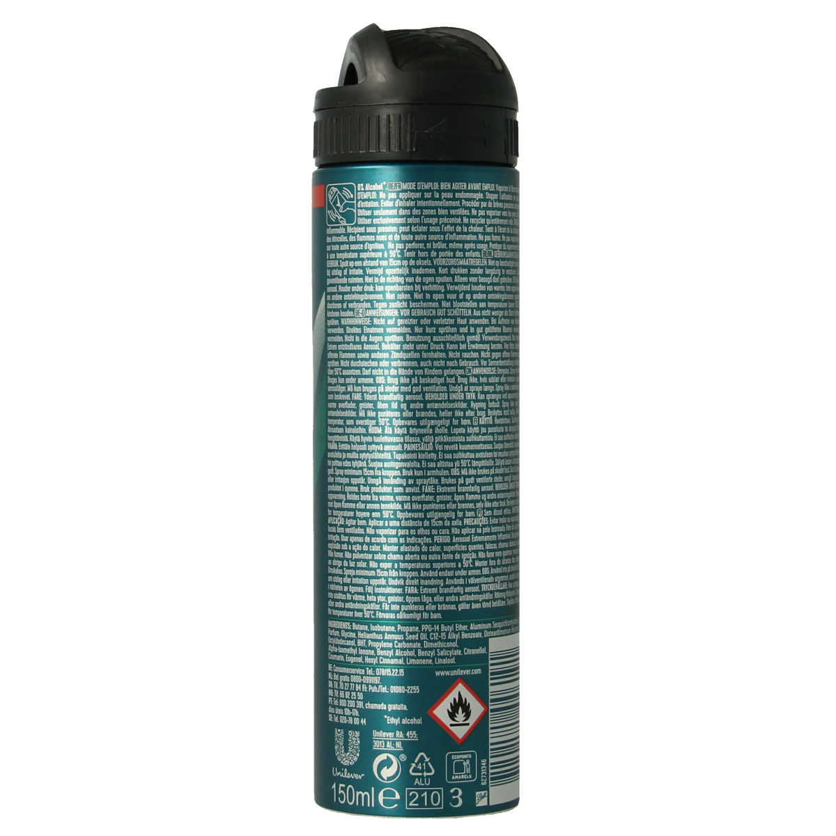 Rexona Deodorant spray 72h sensitive 150.00 Milliliter