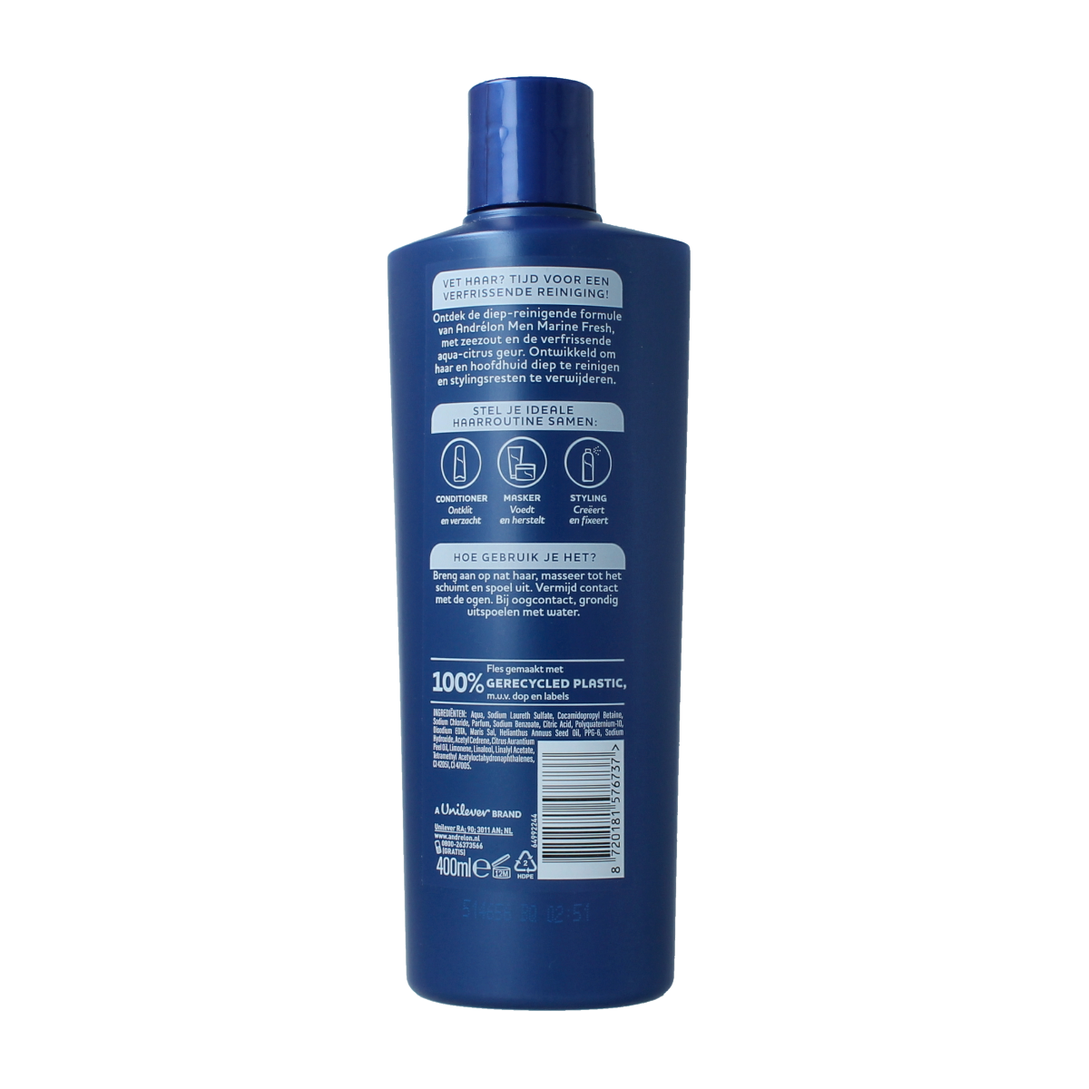 Andrelon Shampoo men marine fresh 400.00 Milliliter