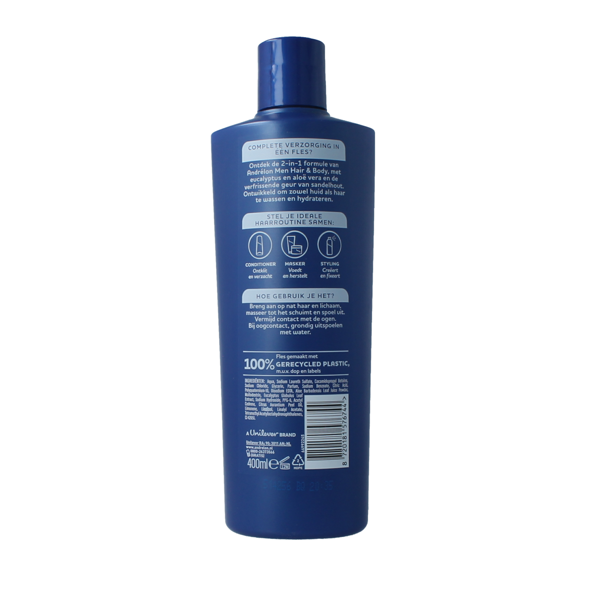 Andrelon Shampoo men hair & body 400.00 Milliliter