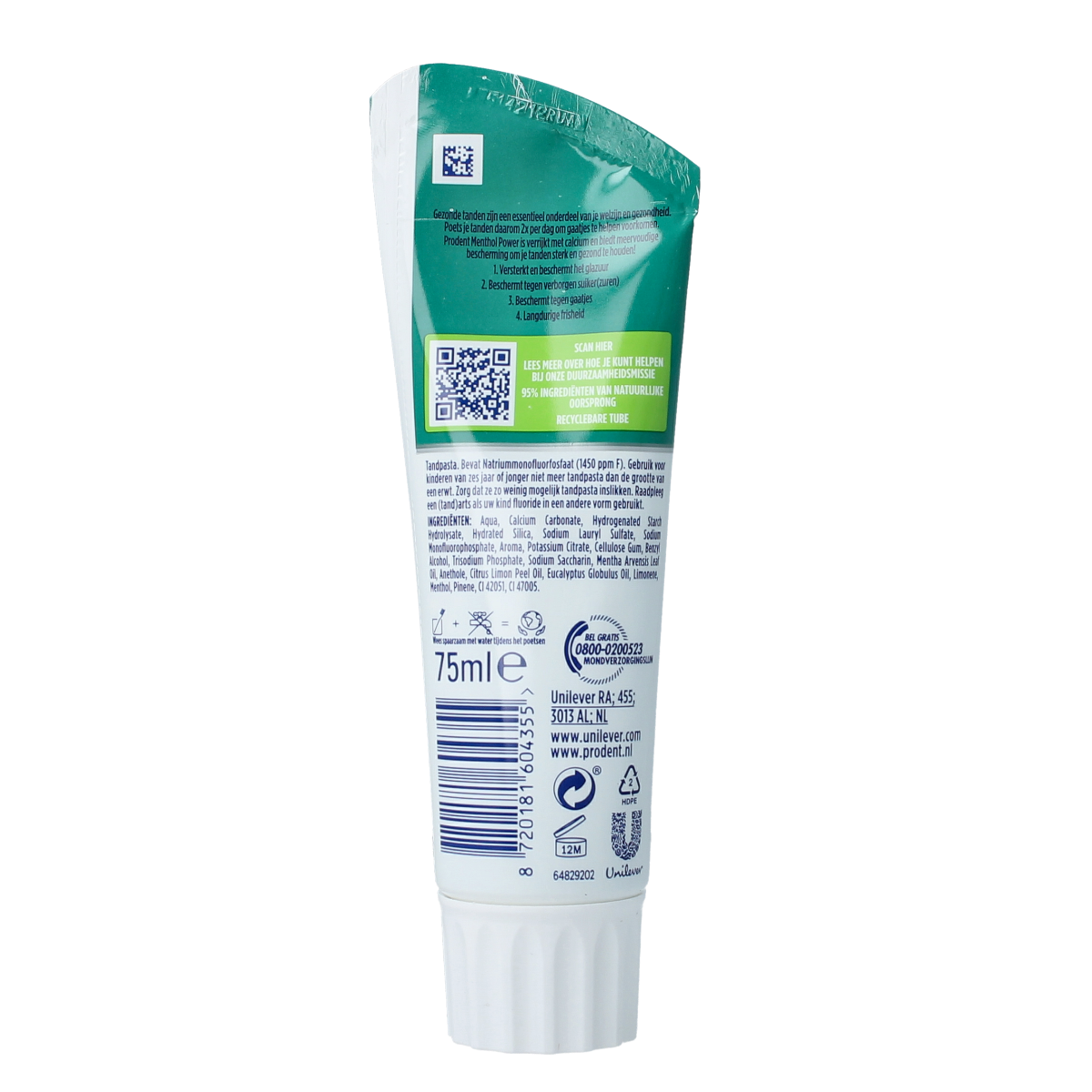 Prodent Tandpasta menthol power 75.00 Milliliter