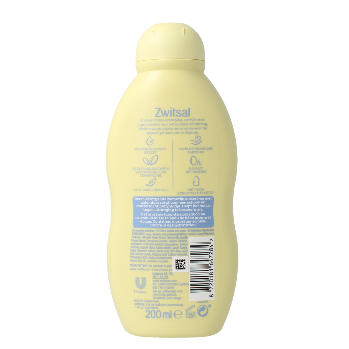 Zwitsal Wascreme 200.00 Milliliter