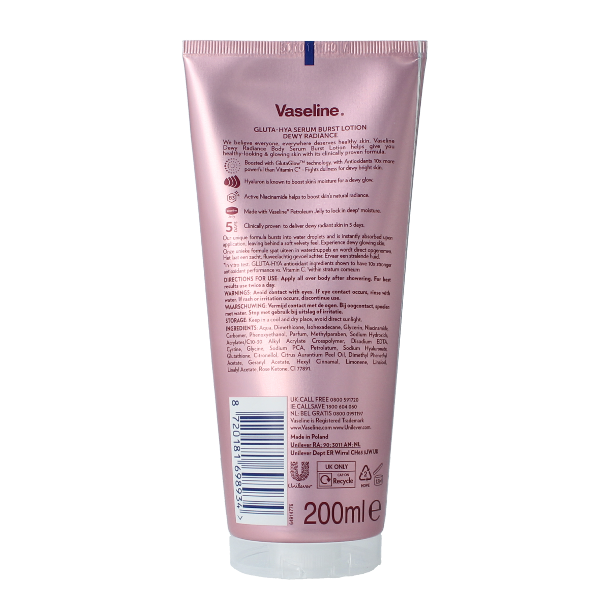 Vaseline Gluta-hya dewy radiance 200.00 Milliliter
