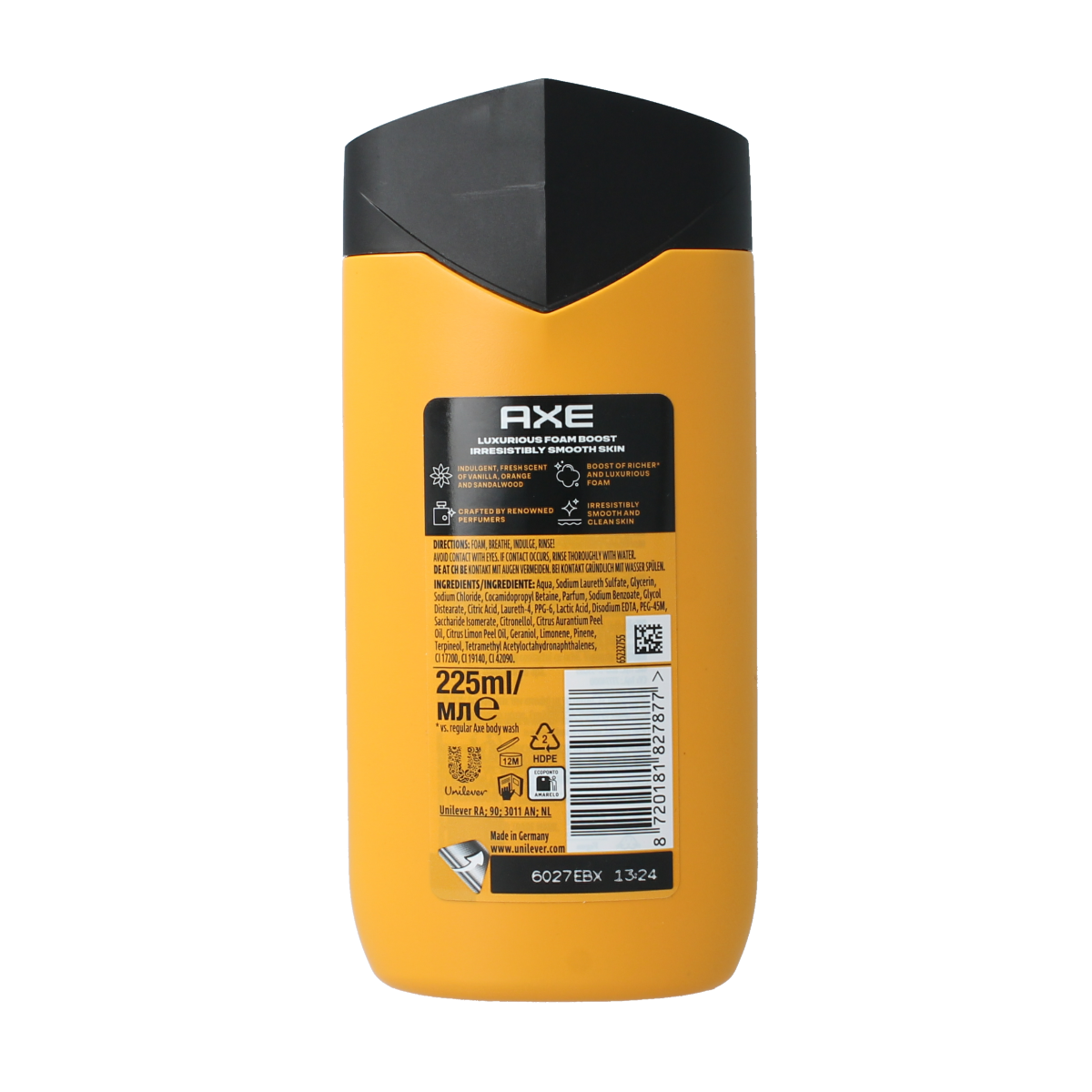 AXE Axe Fine Fragrance Black Vanilla Douchegel  225.00 Milliliter