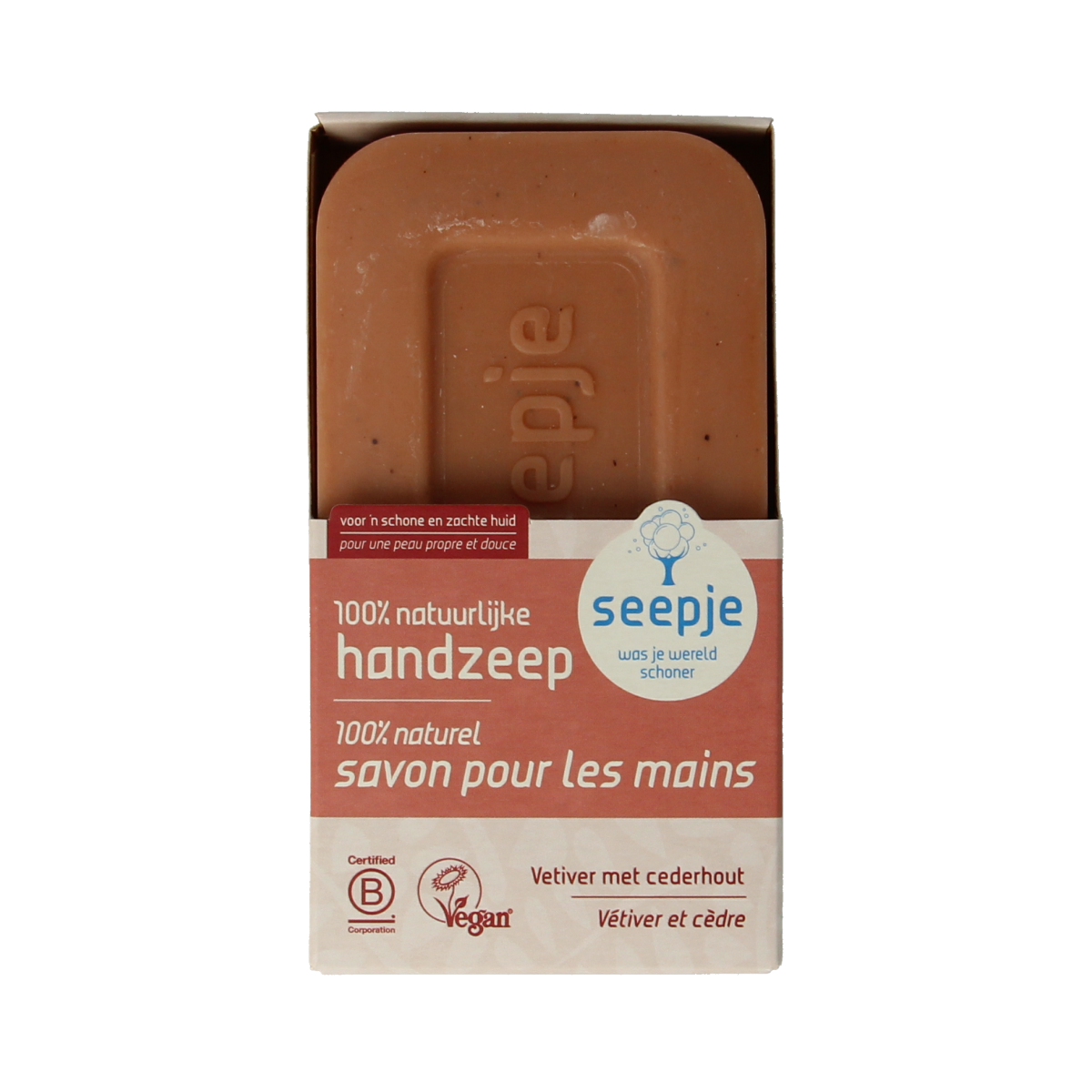 Seepje Hand en lichaamszeep vetiver cederhout 120.00 Gram