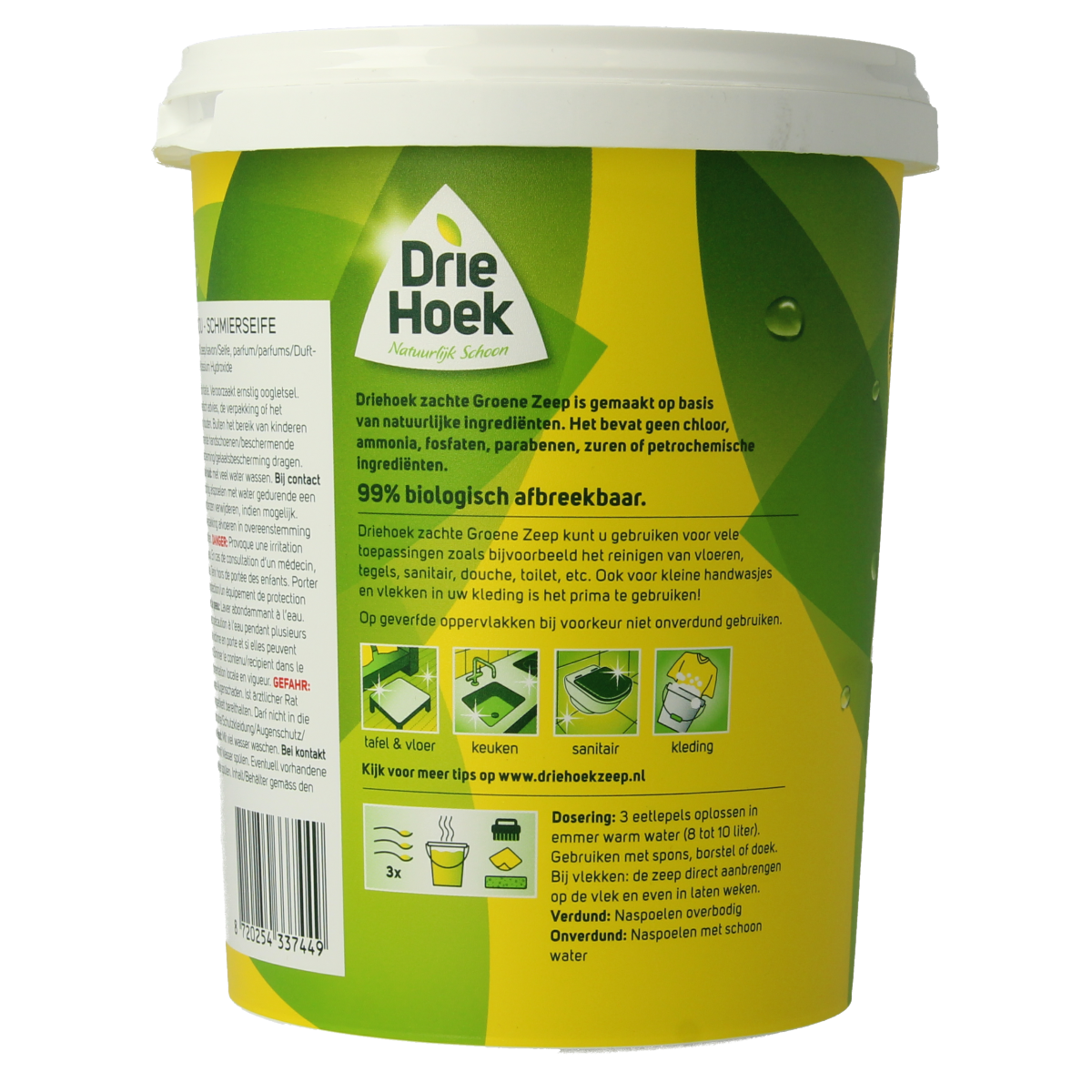 Driehoek Zachte zeep 900.00 Gram