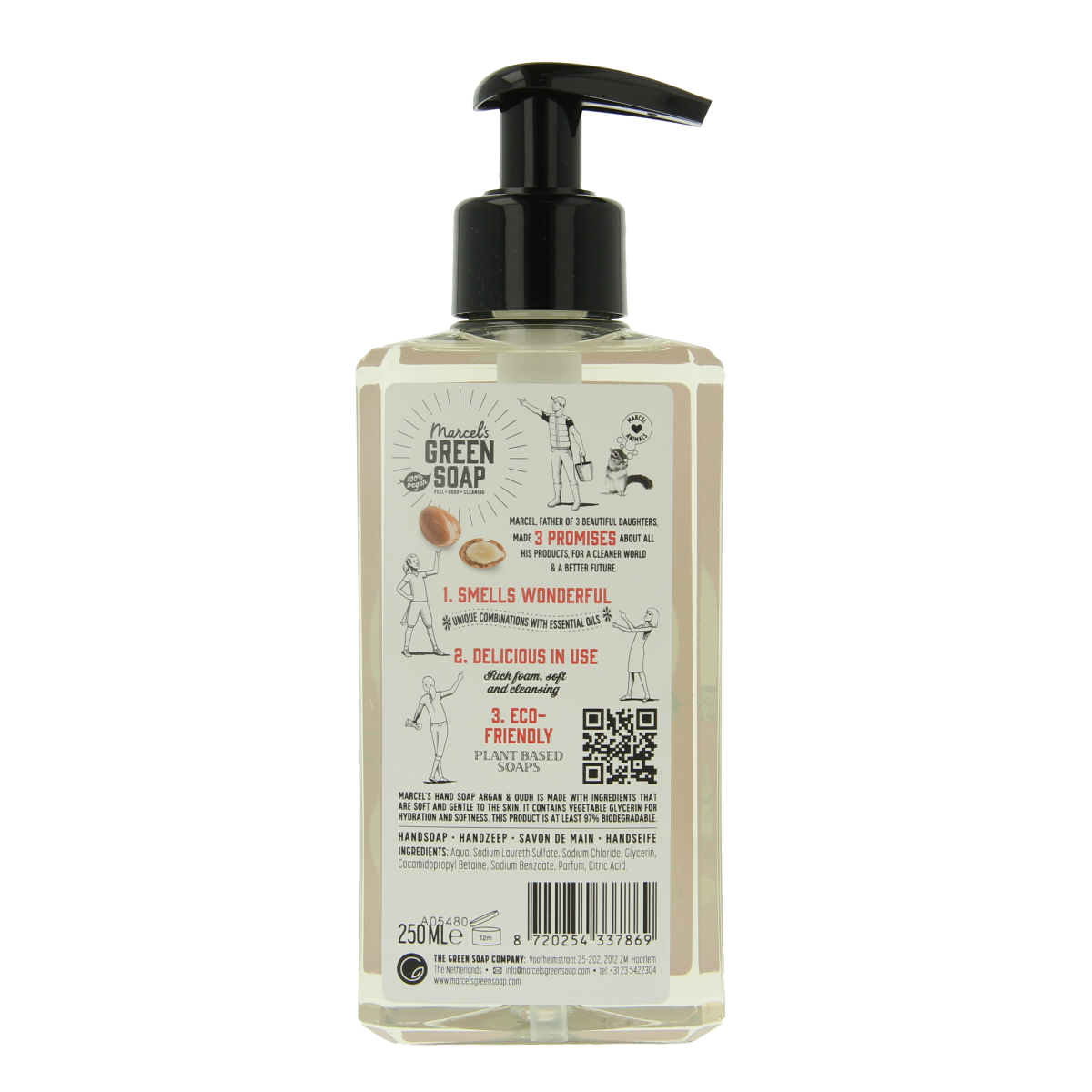Marcel's Green Soap Handzeep argan & oudh 250.00 Milliliter