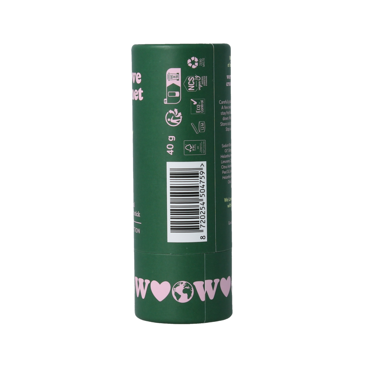 We Love The Planet Deodorant stick zesty lime 40.00 Gram
