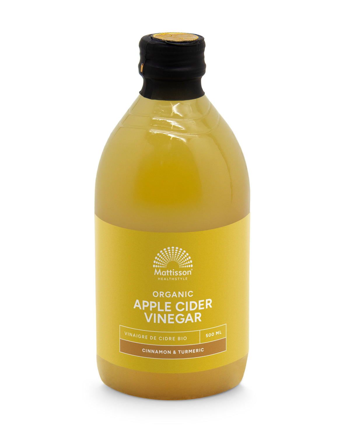 Mattisson Apple cider vinegar Cinnamon&turmeric appelaz bio 500.00 Milliliter