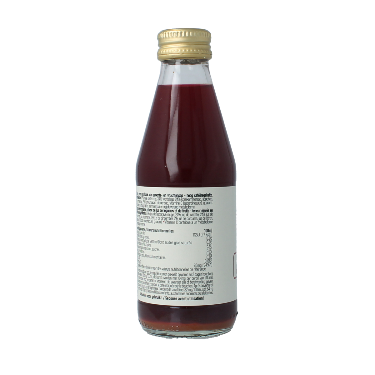 G'nger Energy groentesap 75% groente en guarana 200.00 Milliliter