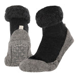 Apollo Huisslof wol anti-slip antraciet 41/42 1.00 Paar
