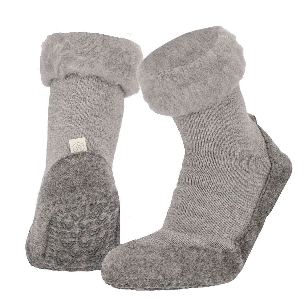 Apollo Huisslof wol anti-slip grijs 45/46 1.00 Paar