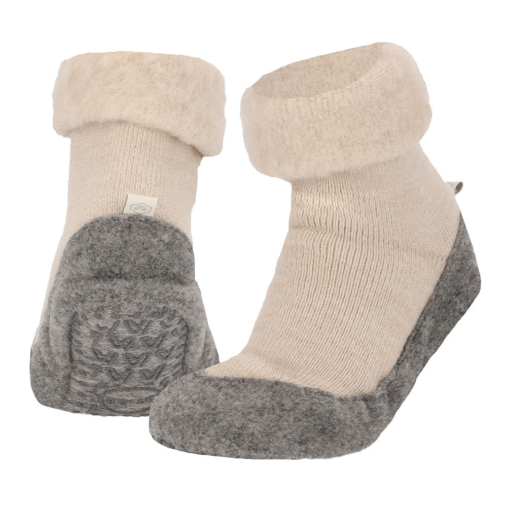 Apollo Huisslof wol anti-slip beige 43/44 1.00 Paar