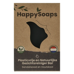 Happysoaps Gezichtsreiniger bar houtskool en sandelwood 70 Gram
