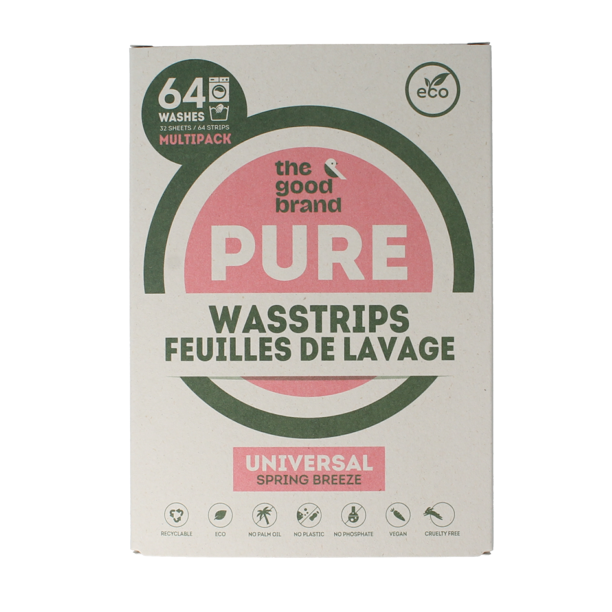 The Good Brand Wasstrips 64.00 Stuks