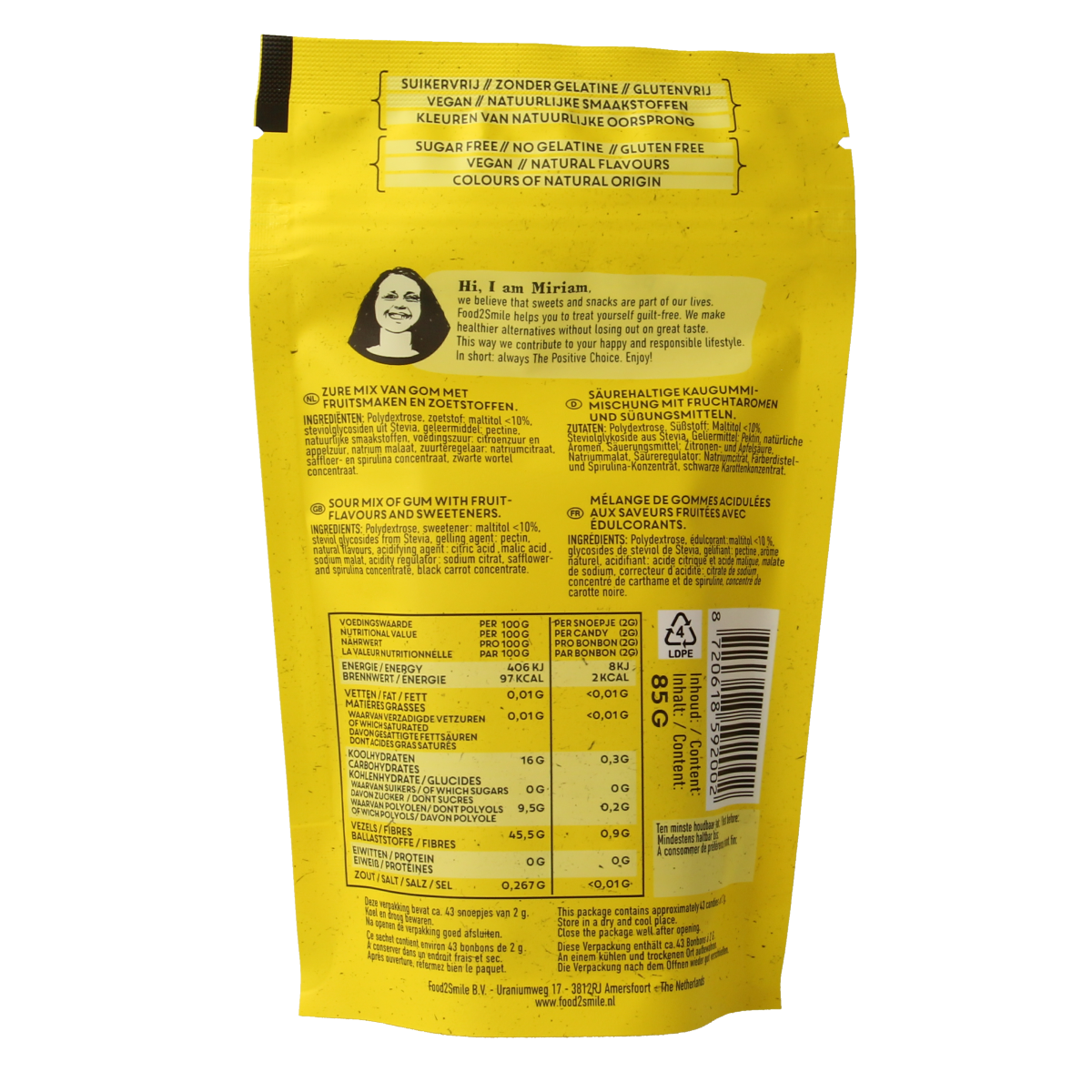 Food2Smile Happy sour 85.00 Gram