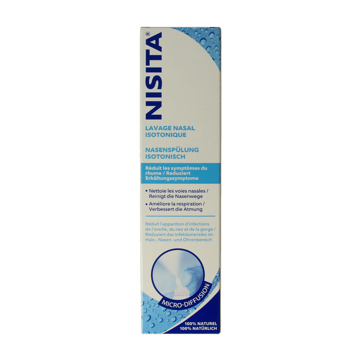 Nisita Neusspoeling isotoon micro diffusion 125.00 Milliliter