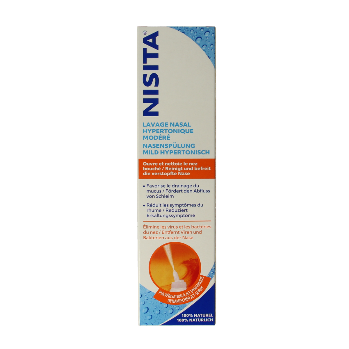 Nisita Neusspoeling mild hypertoon jet spray 125.00 Milliliter
