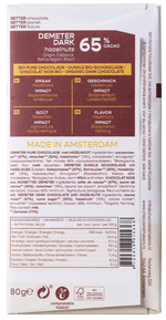Chocolatemakers Brazil hazelnoot 65% puur demeter bio 80.00 Gram