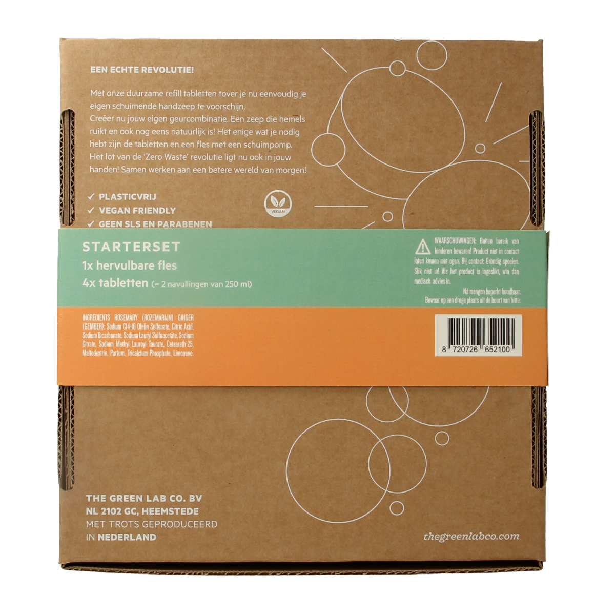 The Green Lab Co Handzeep premium starterset rozemarijn & gember 1.00 Set