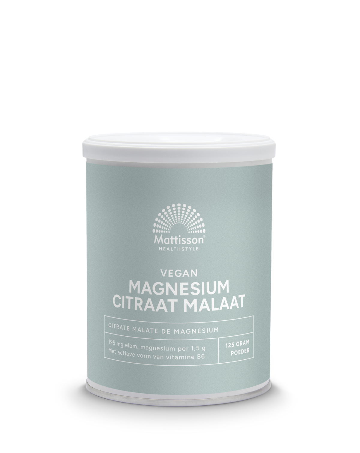 Mattisson Magnesium citraat malaat met actieve vorm vit. b6 125.00 Gram