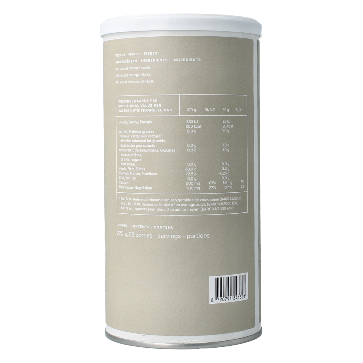 Mattisson Vegan acacia vezels 83% 220.00 Gram