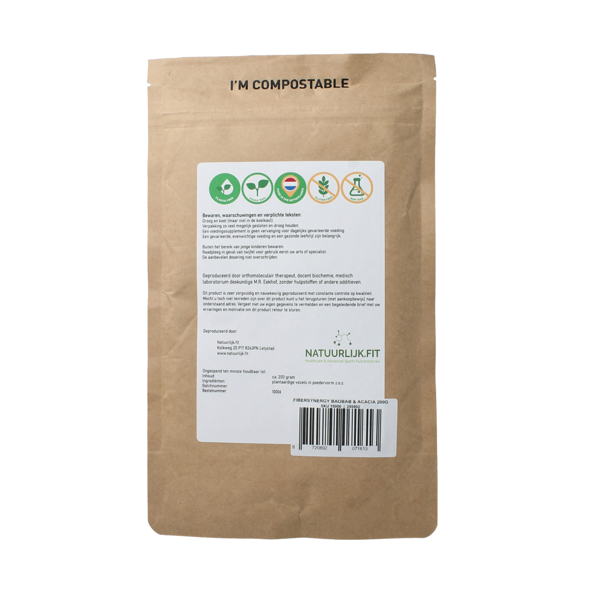 Natuurlijk.fit FiberSynergy Baobab & Acacia 200.00 Gram