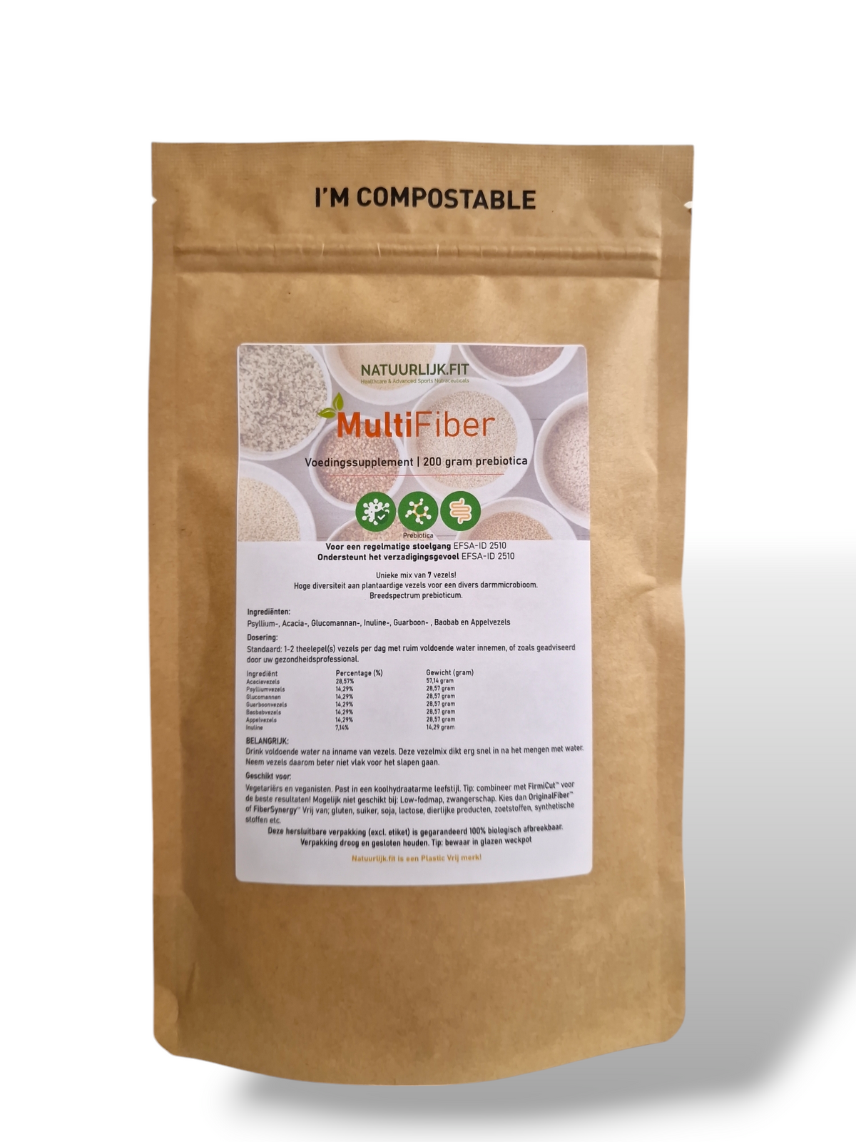 Natuurlijk.fit MultiFiber - vezelmix 200.00 Gram