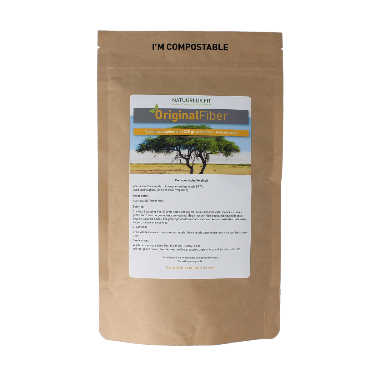 Natuurlijk.fit OriginalFiber Acaciavezels - stazak navul 225.00 Gram